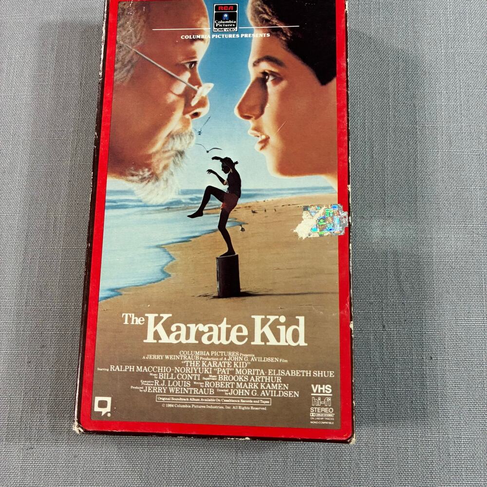 The Karate Kid VHS 1984 Ralph Macchio Pat Morita Columbia Pictures